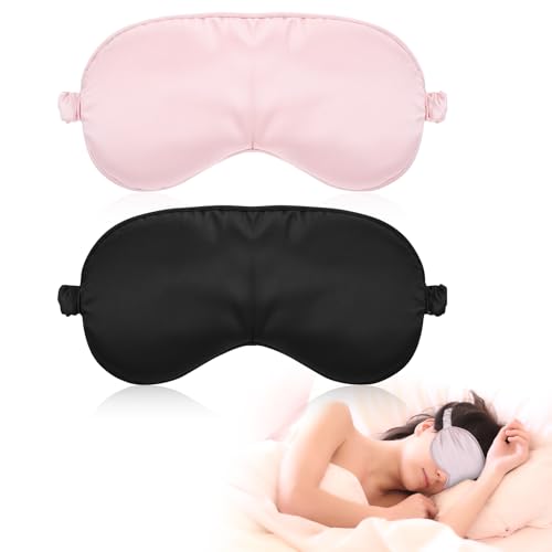 Molain 2 Stück Seidene Schlafmaske Damen,...