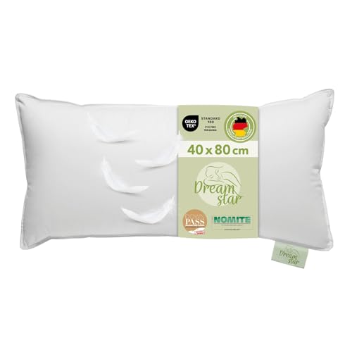 DREAMSTAR Daunenkissen 40 x 80 cm | 3-Kammer...