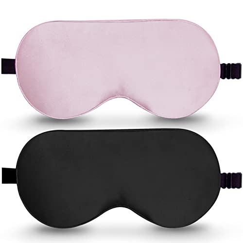 Seiden-Schlafmaske, 2er-Pack Augenmaske aus...