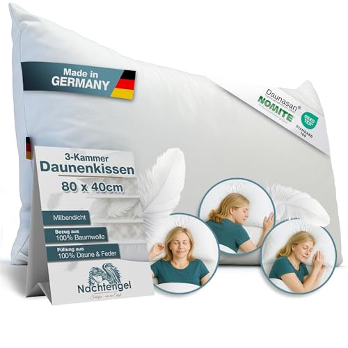 Nachtengel Daunenkissen 40x80 – 3-Kammer...