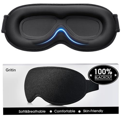 Gritin 3D Schlafmaske für Seitenschläfer,...