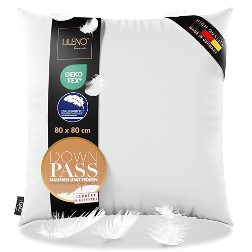 LILENO HOME 3-Kammer Daunenkissen 80x80 -...