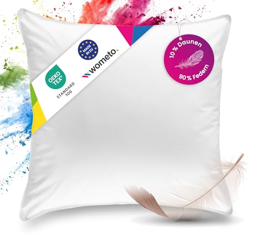 wometo Premium Oeko-TEX Feder- & Daunenkissen...