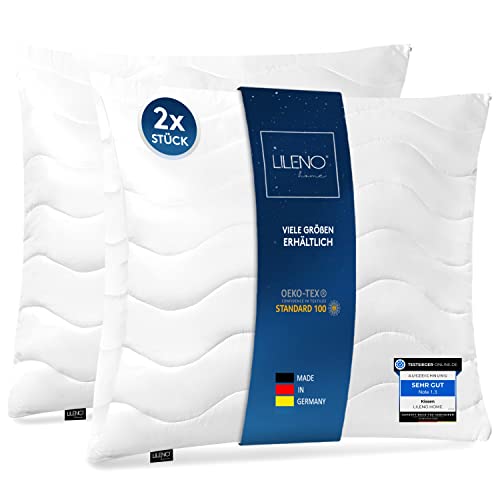 LILENO HOME Kopfkissen 80x80 cm [2er Set]...