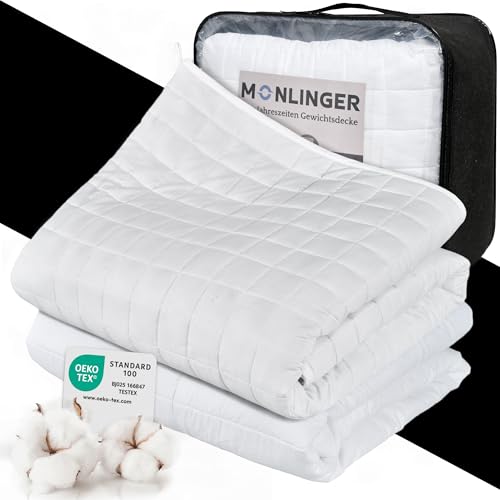 Monlinger 2-in-1 Gewichtsdecke 135x200cm 9kg...