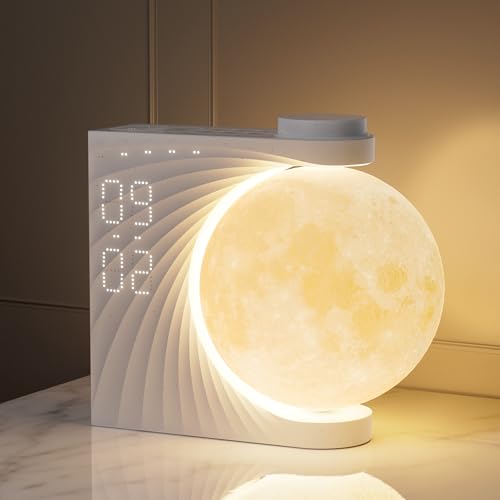 RETEYUNG Mondlampe mit Tageslichtwecker, 2...