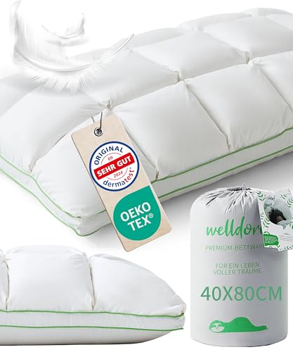 Welldora Premium Kopfkissen 40x80 | 100%...