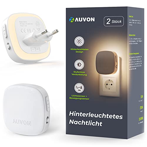 AUVON Nachtlicht Steckdose mit...