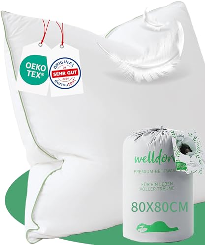 Welldora Premium Kopfkissen 80x80 | 100%...