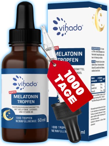 Vihado Melatonin Tropfen - 1000 Nächte -...