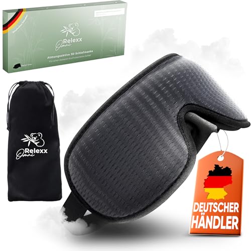 OMNIRELEXX Schlafmaske – Atmungsaktive 3D...